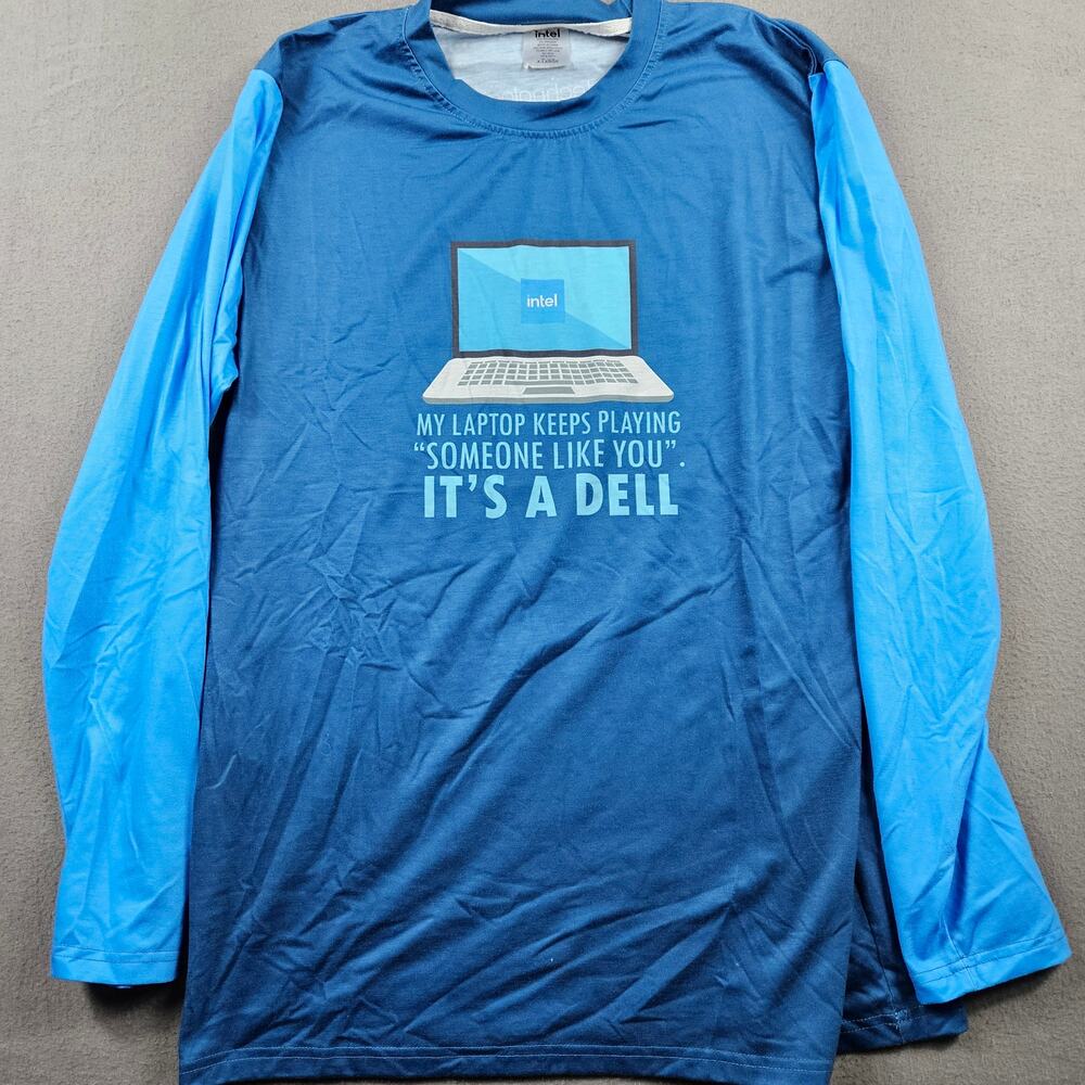Intel Shirt Computer Laptop Someone Like You A Dell Size XL Long Sleeve